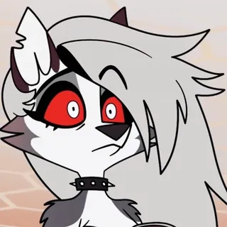 😯 Loona Helluva Boss ヘルヴァボス, Loona, アニメ, ステッカー, 狼, 悪魔, カートゥーン telegram sticker