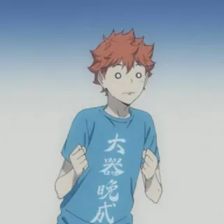 🍂 Shoyo Hinata Haikyuu!! 大器晚成 Anime, Haikyuu, Shoyo Hinata, Voleibol, Desenho animado telegram sticker