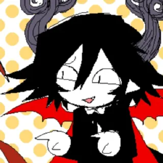 😏 anime, devil, cartoon, horns, wings whatsapp sticker