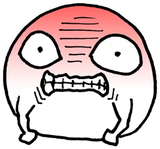 🤬 злой, лицо, красный, мультфильм, выражение, ворчливый, ярость whatsapp sticker