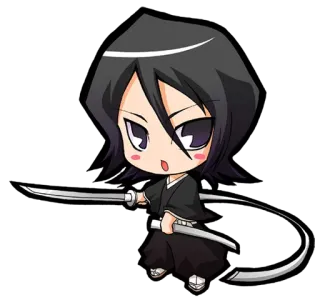 😮 Rukia Kuchiki Bleach Аниме, Манга, Чиби, Меч, Персонаж, Блич, Рукия Кучики telegram sticker