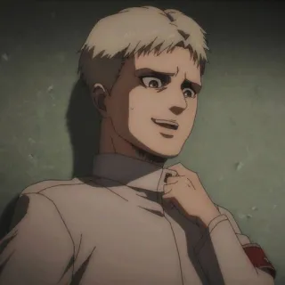 ⚔️ Reiner Braun Attack on Titan อนิเมะ, ผ่าพิภพไททัน, ไรเนอร์ บราวน์, มังงะ, ตัวละคร whatsapp sticker