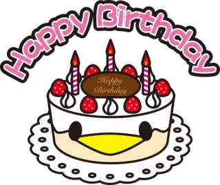 🎂 Happy Birthday aniversário, bolo, celebração, sobremesa, cumprimento, festa, festivo telegram sticker