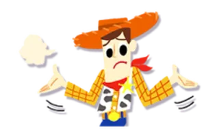 🖤 Woody Toy Story 胡迪, 玩具总动员, 卡通, 警长, 牛仔, 迪士尼, 皮克斯 whatsapp sticker