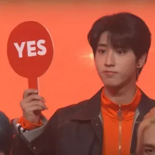 🧩 YES 是的, 同意, 肯定, kpop, 韩, Stray Kids telegram sticker