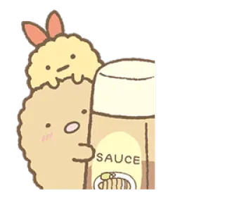 😮 SAUCE tempura, salsa, cartone animato, carino whatsapp sticker