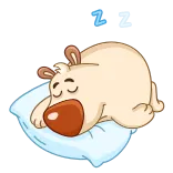 😴 ZZ 睡眠, 犬, 睡眠中, 動物, 漫画, zz, 枕 whatsapp sticker