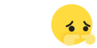 🥺 грустный, эмодзи, желтый, плачущий telegram sticker