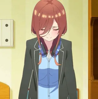 🐾 Miku Nakano The Quintessential Quintuplets Anime, Manga, The Quintessential Quintuplets, Miku Nakano, Carino, Sorriso telegram sticker