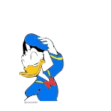 🙏 Donald Duck kartun, bebek, Disney, animasi, karakter, salam, ramah telegram sticker