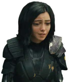 🥰 Alita Alita: Battle Angel filme, battle angel, ficção científica, cyborg, anime, mangá whatsapp sticker