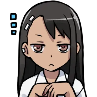 😒 Nagatoro Don't Toy With Me, Miss Nagatoro Аниме, Манга, Нагаторо, Милый, Школьница, Персонаж telegram sticker