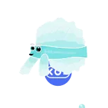 🖐 POKO pez, dibujos animados, animal telegram sticker