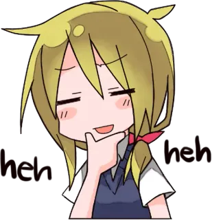 😋 Anime, Mangá, Garota, Fofa, Sorrindo, Personagem, Desenho animado telegram sticker