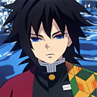 🌊 Giyu Tomioka Demon Slayer Аниме, Клинок, рассекающий демонов, Гию Томиока, Манга, Персонаж, Томиока telegram sticker