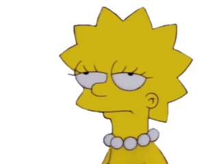 😒 Lisa Simpson The Simpsons cartoon, tv show, sarcasm, animation telegram sticker