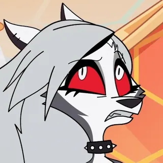 🙄 Loona Helluva Boss Loona, ヘルヴァボス, 地獄犬, カートゥーン, アニメ, ステッカー telegram sticker