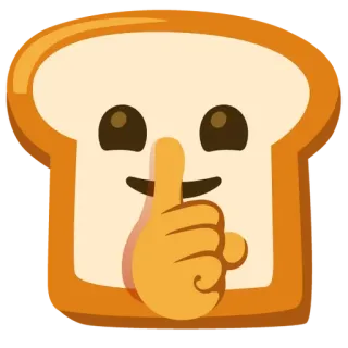 🍞 roti, makanan, emoji, sst, jari, diam telegram sticker