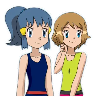 👯 Dawn Pokemon Anime, Pokémon, Dawn, Serena, Cartoni animati, Ragazze telegram sticker