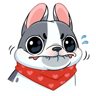 😤 Hund, Tier, Sticker, Cartoon, süß, Illustration telegram sticker