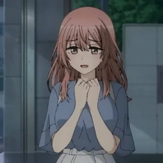 😀 Anime, Garota, Bonito, Personagem, Mulher, Ilustração telegram sticker