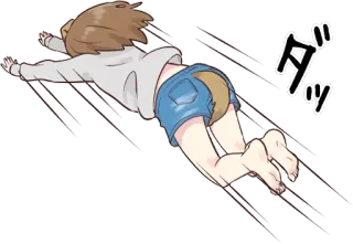 🏃‍♂️ Anime, Herbst, Po, Süß, Fail, Geschwindigkeit, Cartoon whatsapp sticker