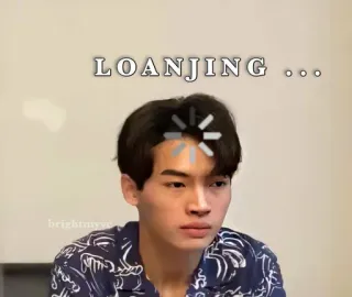🕚 LOANJING ... carregando, internet, espera, paciência, expressão, asiático, homem telegram sticker