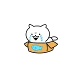 😭 mèo, hộp, hoạt hình, nhãn dán, cá telegram sticker