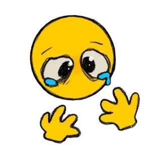😢 Emoji, Sedih, Menangis, Kartun, Emosional, Perasaan, Tertekan telegram sticker