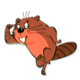 🤯 beaver, cartoon, animal, mammal, cute whatsapp sticker