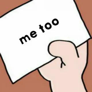 🥐 me too Meme, Reaksi, Setuju, Bergandengan tangan, Kartun telegram sticker