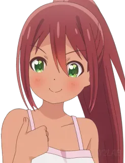 👍 Anime, Dziewczyna, Kciuk w górę, Słodkie, Pozytywne, Akceptacja whatsapp sticker