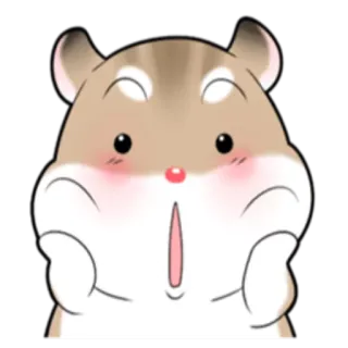 😨 хомяк, милый, животное, грызун whatsapp sticker