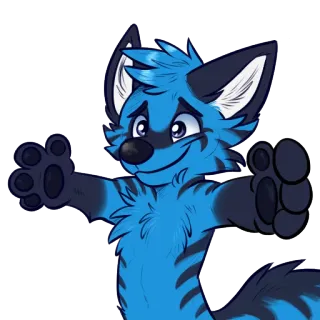 😌 兽人, 拟人, 卡通, 友善, 可爱, 动物, 狐狸 telegram sticker