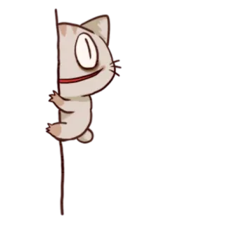 😶 gato, espiando, animal, desenho animado telegram sticker
