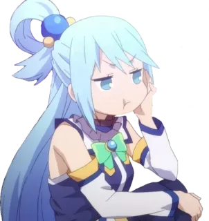 🙄 Aqua Konosuba Anime, Gadis, Lucu, Karakter, Manga, Fanart telegram sticker