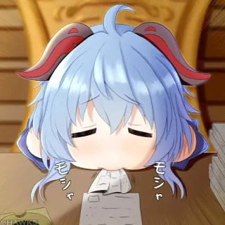 💠 Ganyu Genshin Impact モシャ Anime, Chibi, Lucu, Fanart, Genshin Impact, Ganyu whatsapp sticker