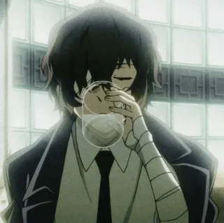 📺 Osamu Dazai Bungou Stray Dogs Anime, Manga, Dazai, Bungou Stray Dogs, Personnage, Fanart telegram sticker