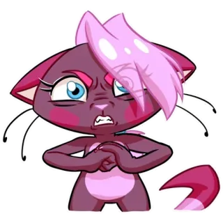 😡 Мультик, Кот, Злой, Персонаж, Наклейка whatsapp sticker