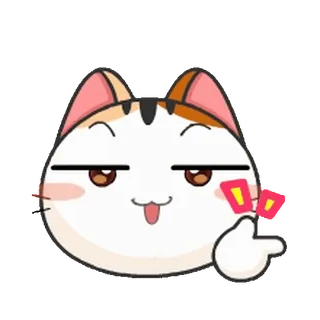 😉 แมว, อิโมจิ, หยาบคาย, ท่าทาง telegram sticker
