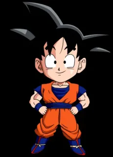 🙂 Goten Dragon Ball Z Goten, Dragon Ball Z, anime, kartun, anak, karakter whatsapp sticker