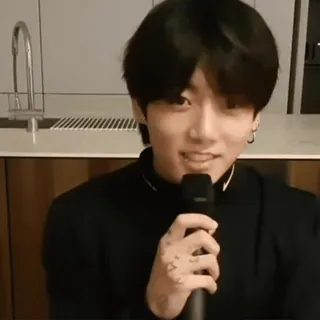 🦅 Jungkook K-Pop, Sänger, Jungkook, BTS, Mikrofon, Idol telegram sticker