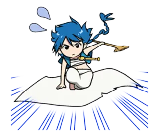 🏃 Aladdin Magi: The Labyrinth of Magic 阿拉丁, 动漫, 魔法, 飞毯, 角色, 魔笛MAGI telegram sticker