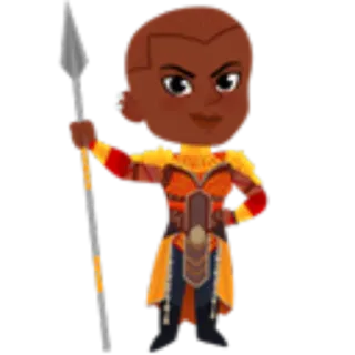 🙎 Okoye Black Panther marvel, quadrinhos, wakanda, guerreiro, lança, okoye telegram sticker