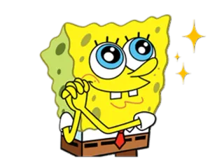 😍 Spongebob spongebob, cartoon, charakter, aufgeregt, denken telegram sticker