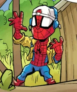 🕸 Spider-Man super-herói, banda desenhada, Marvel, desenho animado telegram sticker