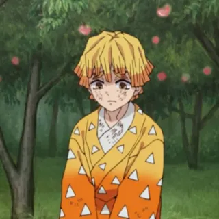 💛 Zenitsu Agatsuma Demon Slayer anime, demon slayer, zenitsu, character, manga, illustration whatsapp sticker
