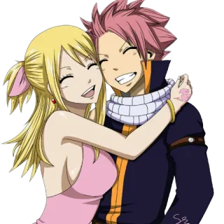 🤗 Lucy Heartfilia Fairy Tail anime, fairy tail, lucy, couple telegram sticker
