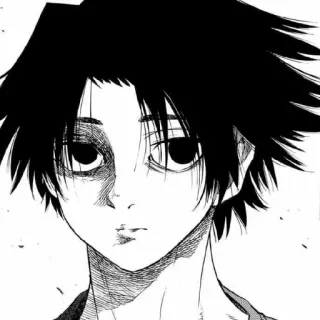 😒 Anime, Manga, Retrato, Blanco y negro, Personaje telegram sticker