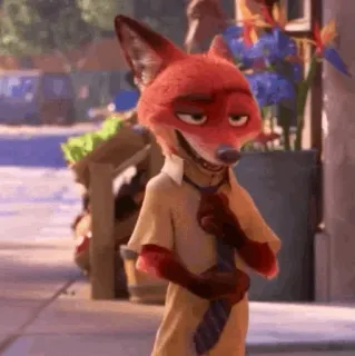 🦊 Nick Wilde Zootopia fuchs, anthropomorph, charakter, cartoon, zoomania, disney telegram sticker